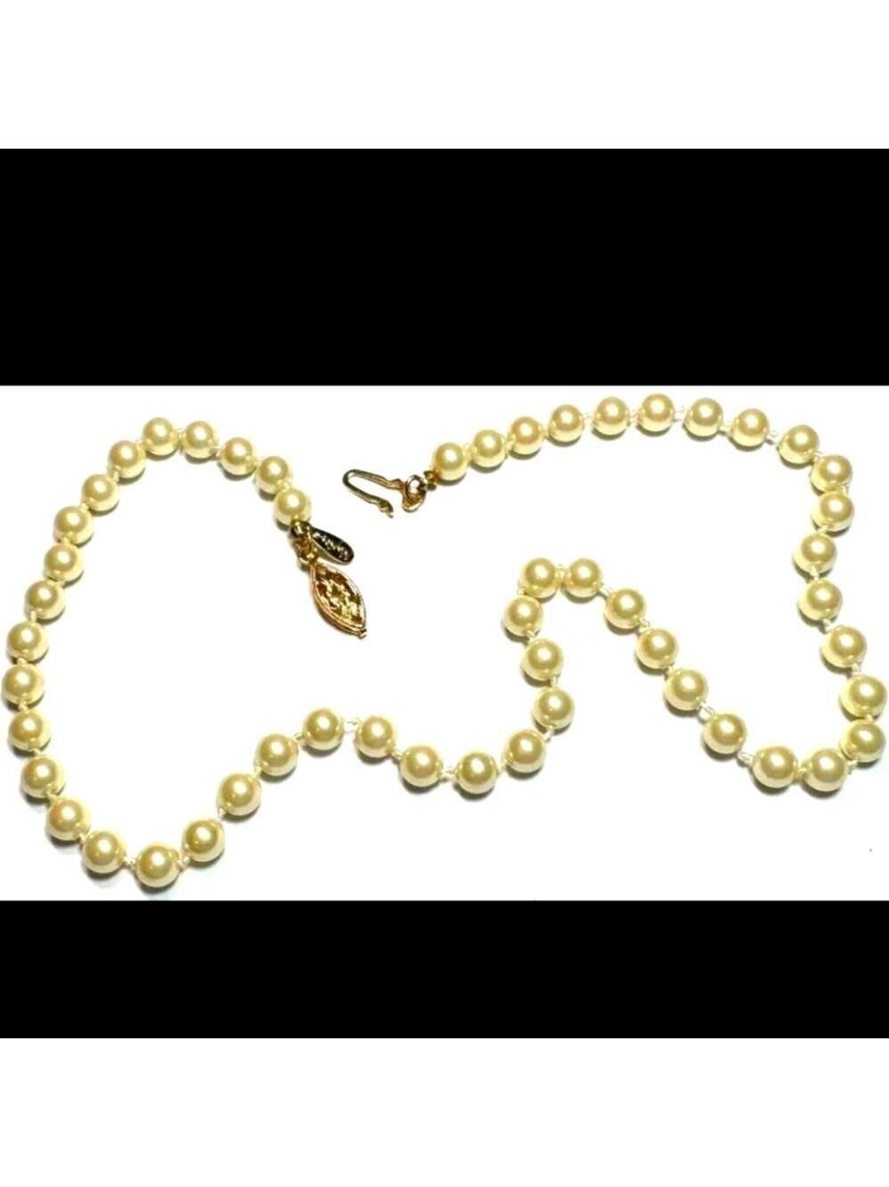 Napier Pearl Bead Strand Ivory Vtg Necklace